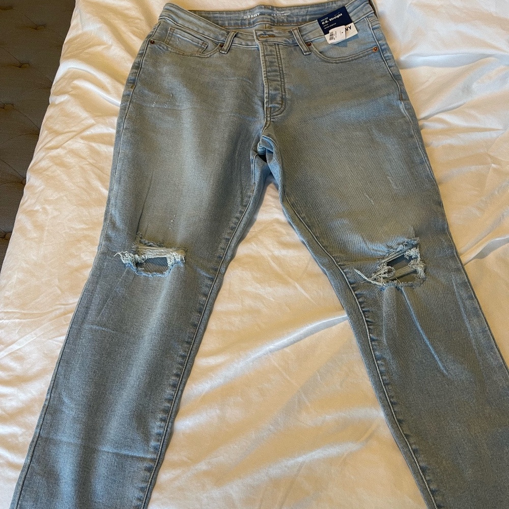 Old Navy Women's O.G. Straight Ankle High Rise Jeans - Size 12 NWT - Picture 2 of 6
